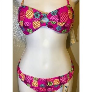 Macy’s NWT Californiawaves pinapple dream swimsuit